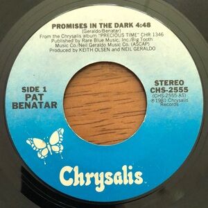 Pat Benatar Vinyl Record Promises In The Dark/Evil Genius ‘81